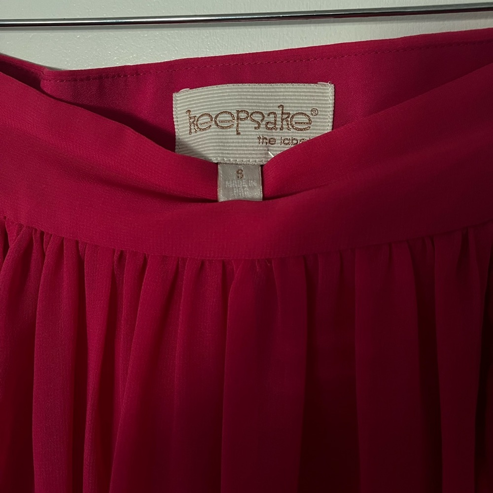 Keepsake the label maxi skirt w double split fuchsia sz S - Picture 3 of 7